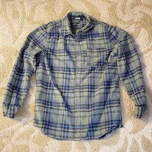 Vans green plaid shirt